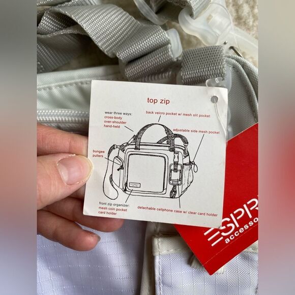 NWT Streetwear 3-Way Wear Esprit Crossbody, Over-shoulder & Hand-held Bag - Picture 3 of 9